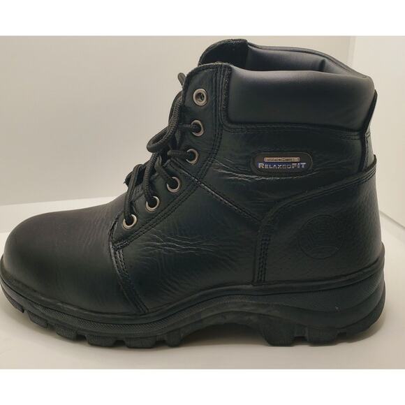 Skechers Mens Work Boot Steel Toe Black Size 7.5 Wide Slip & Oil Resistant 7.5W - Picture 3 of 13